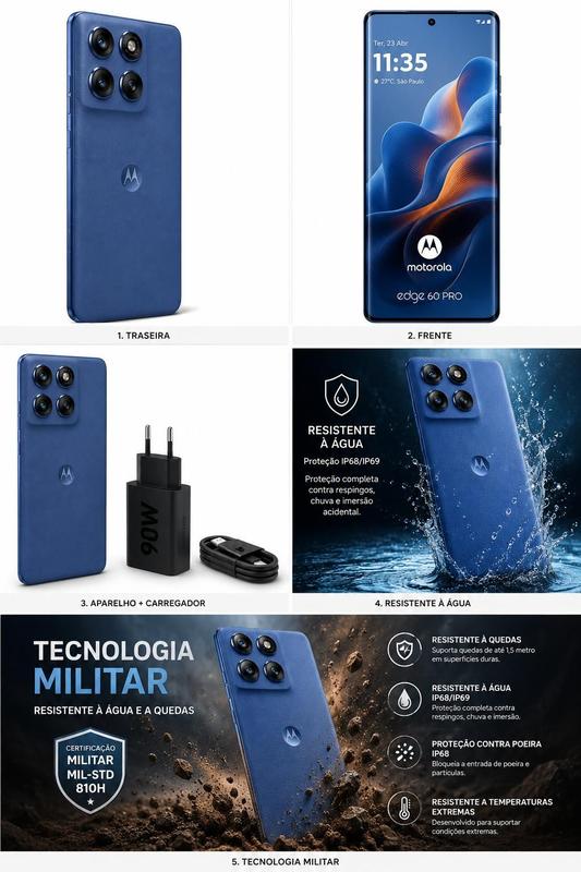 Smartphone Motorola Edge 60 Pro 5g 256gb 24gb 12gb Ram12gb Ram